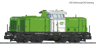 Fleischmann 721213 - N - Diesellok V 100.52, SETG, Ep. VI